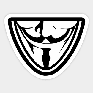 face mask anonymous Sticker